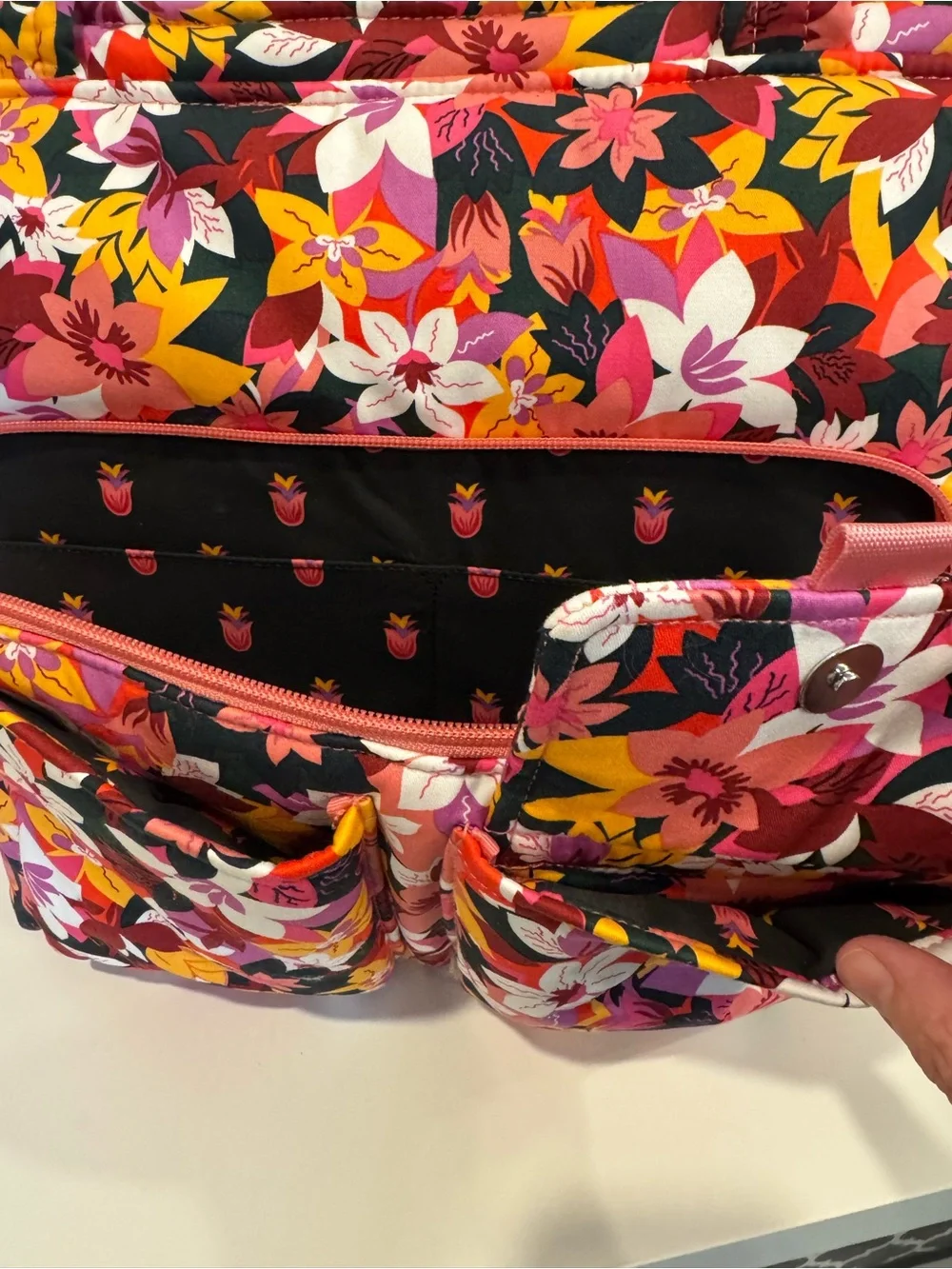 Vera Bradley Utility Tote Rosa Floral Recycled Cotton